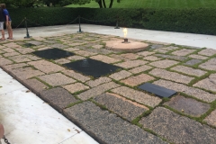 The eternal flame at Kennedy's grave site.