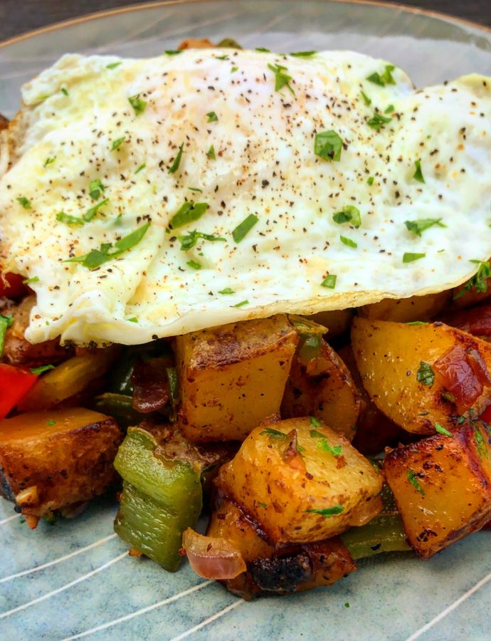 Bacon & Bell Pepper Hash
