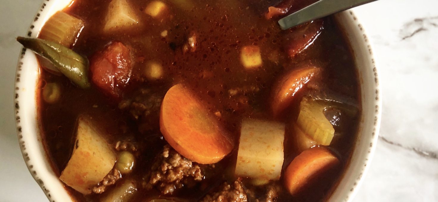 Old Fashioned Ground Beef & Vegetable Soup