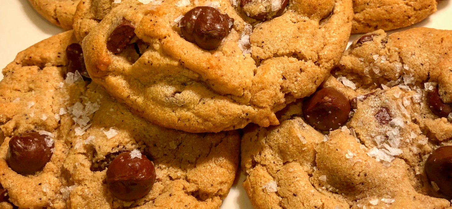 Peanut Butter Dark Chocolate Chip Cookies with Sea Salt