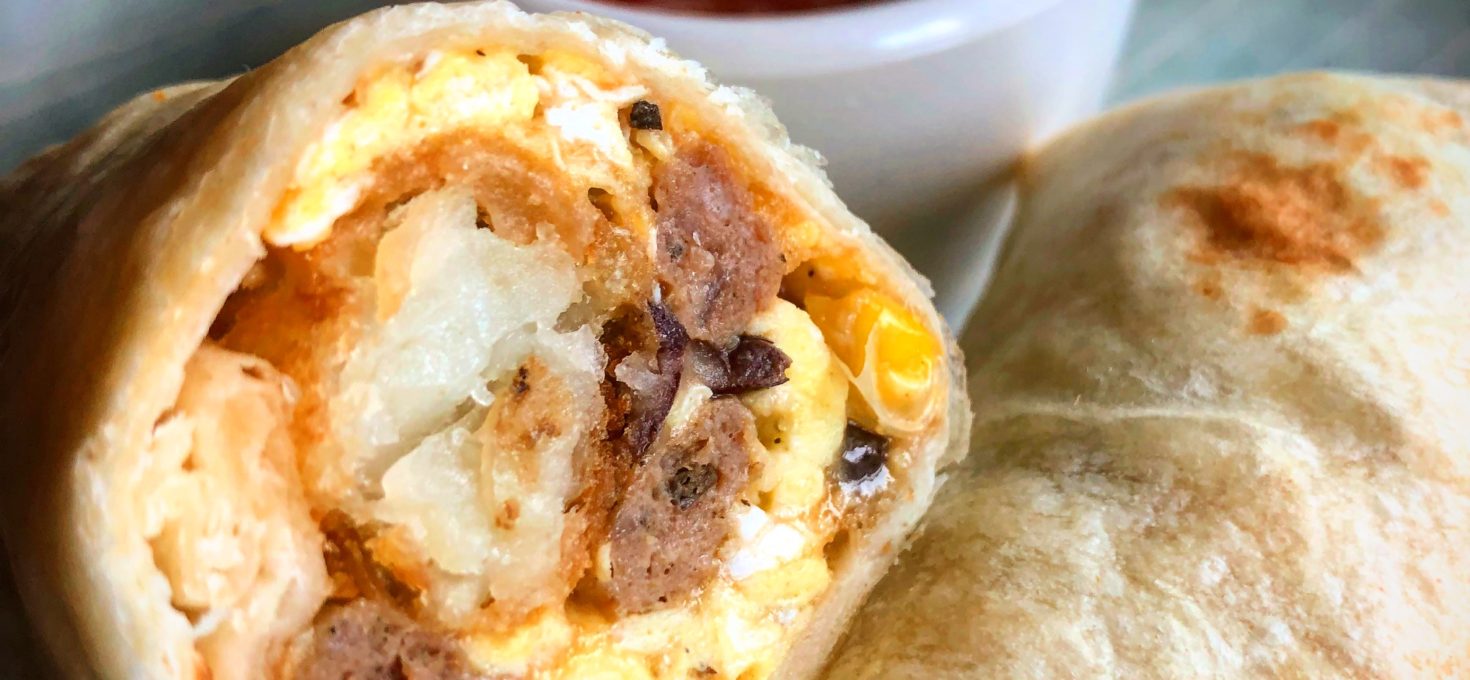 Southwestern Turkey Sausage Breakfast Burritos