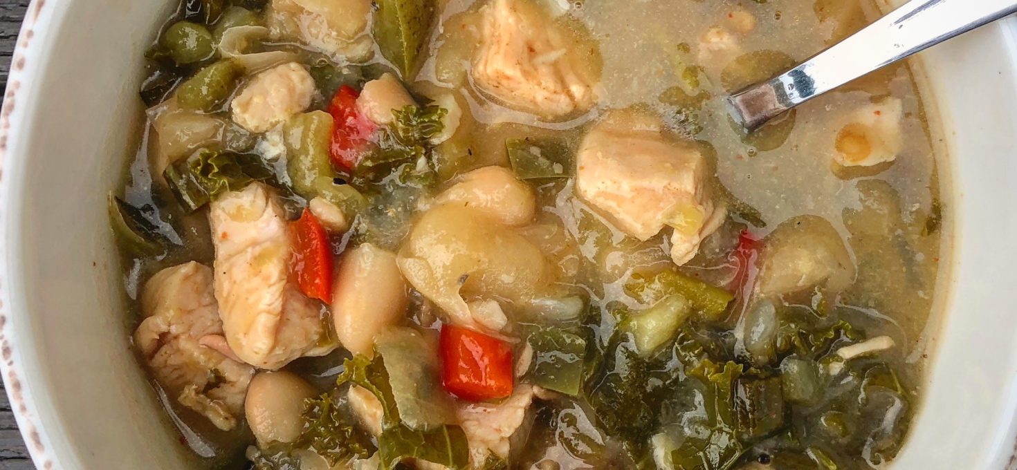 Skinny Chicken Chili with Kale
