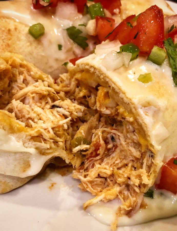 Oven-Baked Chicken Chimichangas