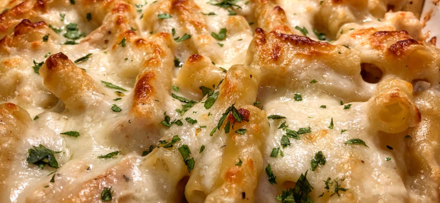 Chicken Alfredo Baked Ziti