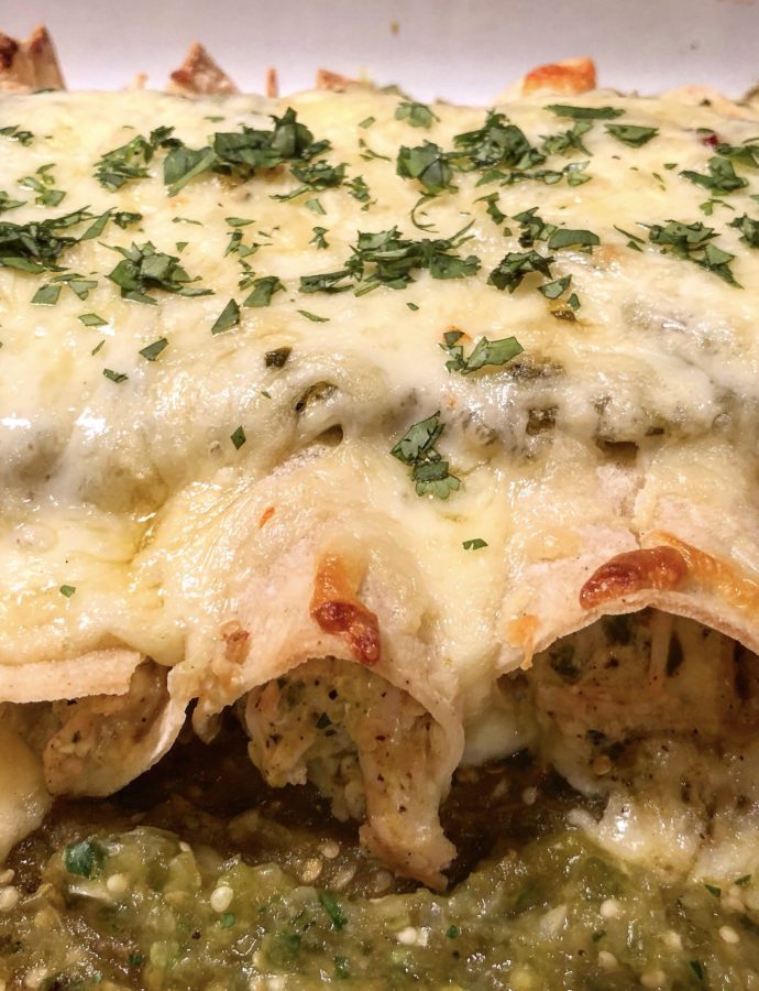 Salsa Verde Chicken Enchiladas