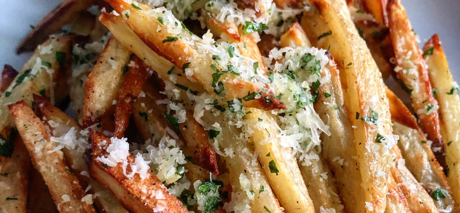 Crispy Baked Parmesan Garlic Fries