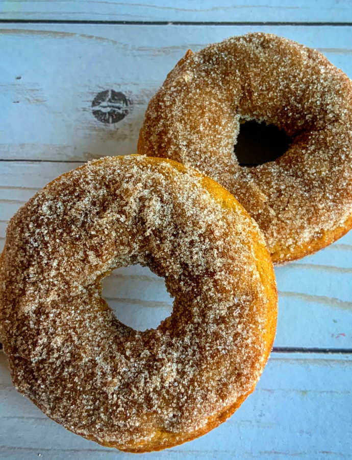 Baked Cinnamon-Sugar Pumpkin Donuts