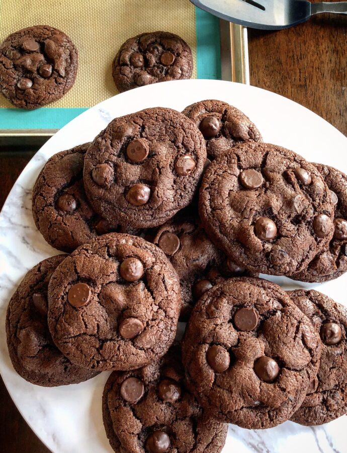 Dark Chocolate Espresso Chip Cookies