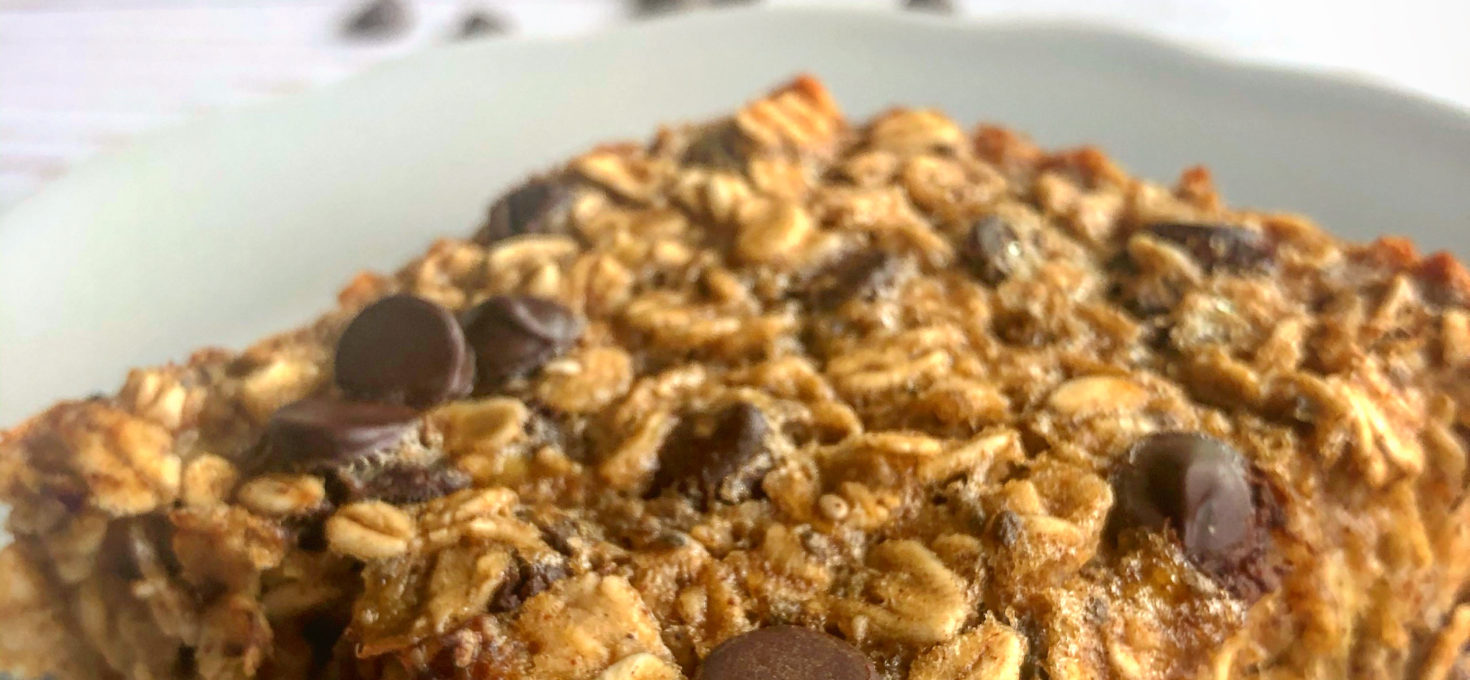 Baked Peanut Butter & Banana Oatmeal