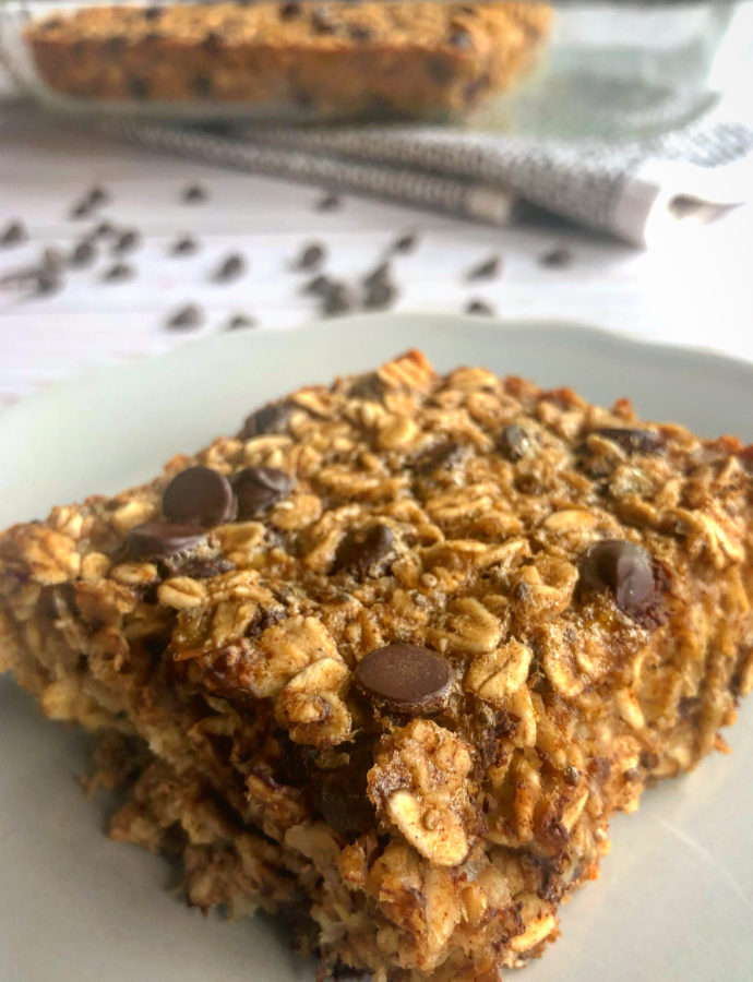 Baked Peanut Butter & Banana Oatmeal