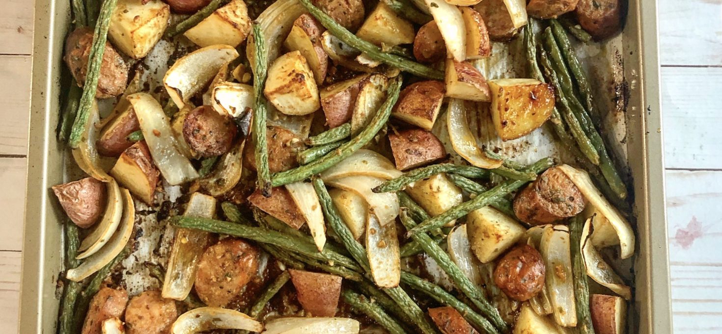 Italian Chicken Sausage Sheet Pan Dinner