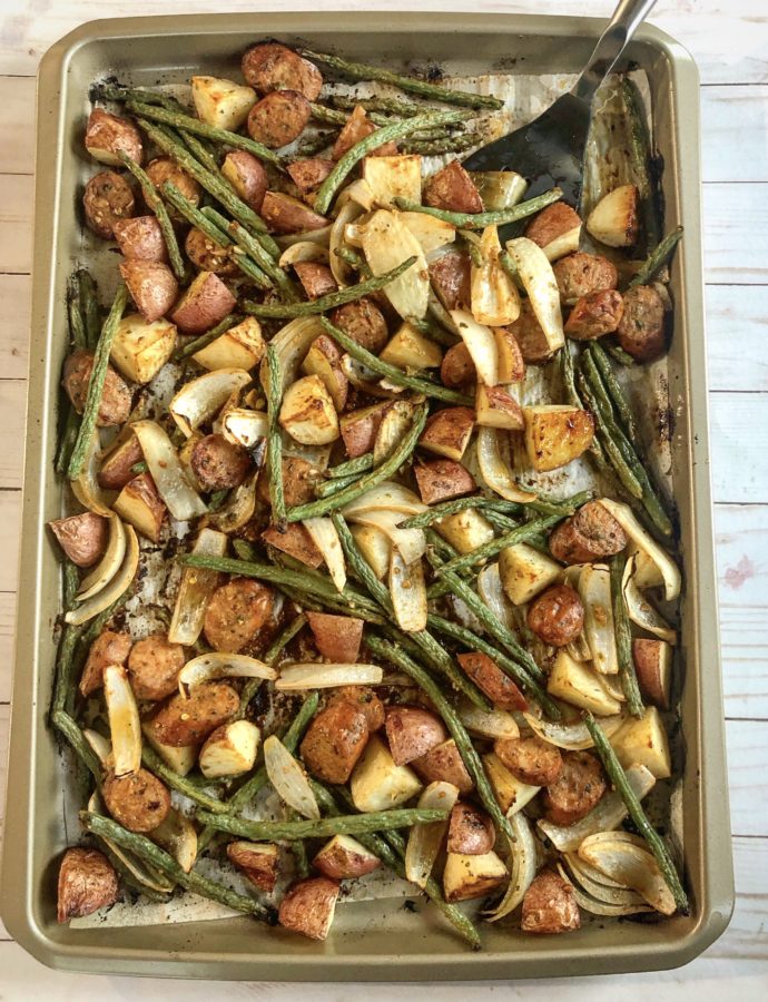 Italian Chicken Sausage Sheet Pan Dinner