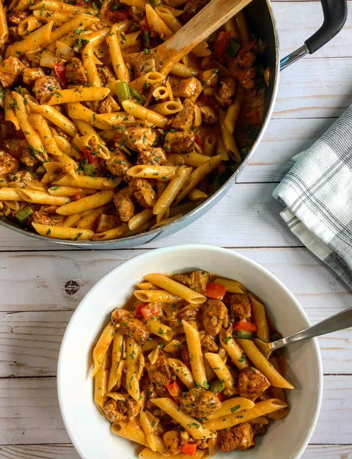 Cheesy Chicken Fajita Pasta