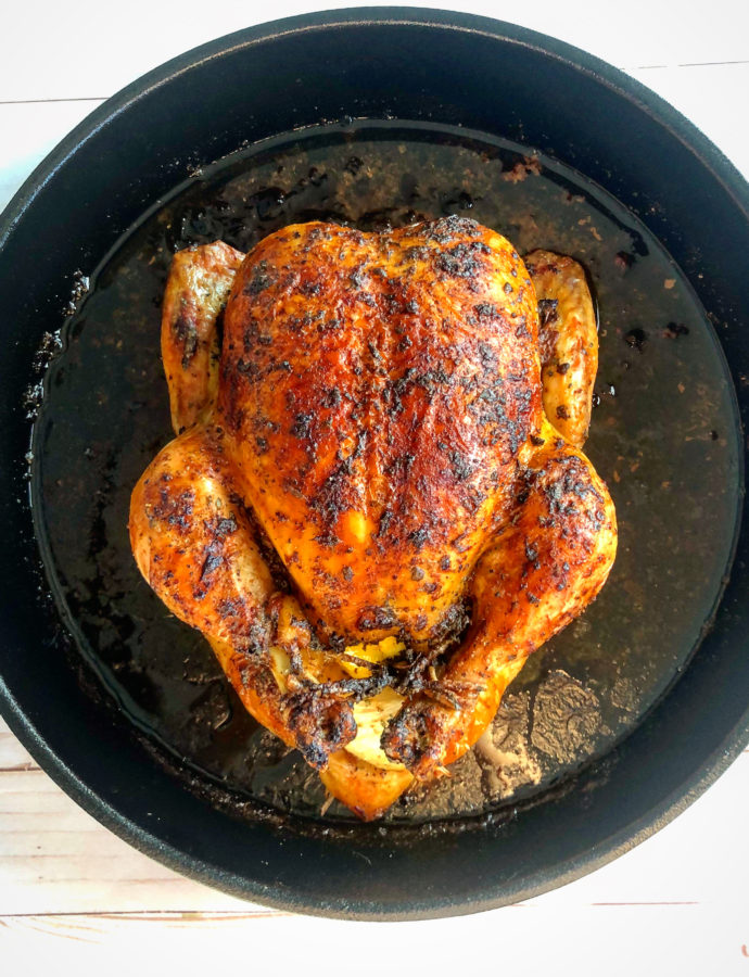 Garlic Roasted Whole Chicken & Gravy