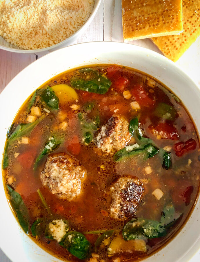 Meatball Minestrone Soup