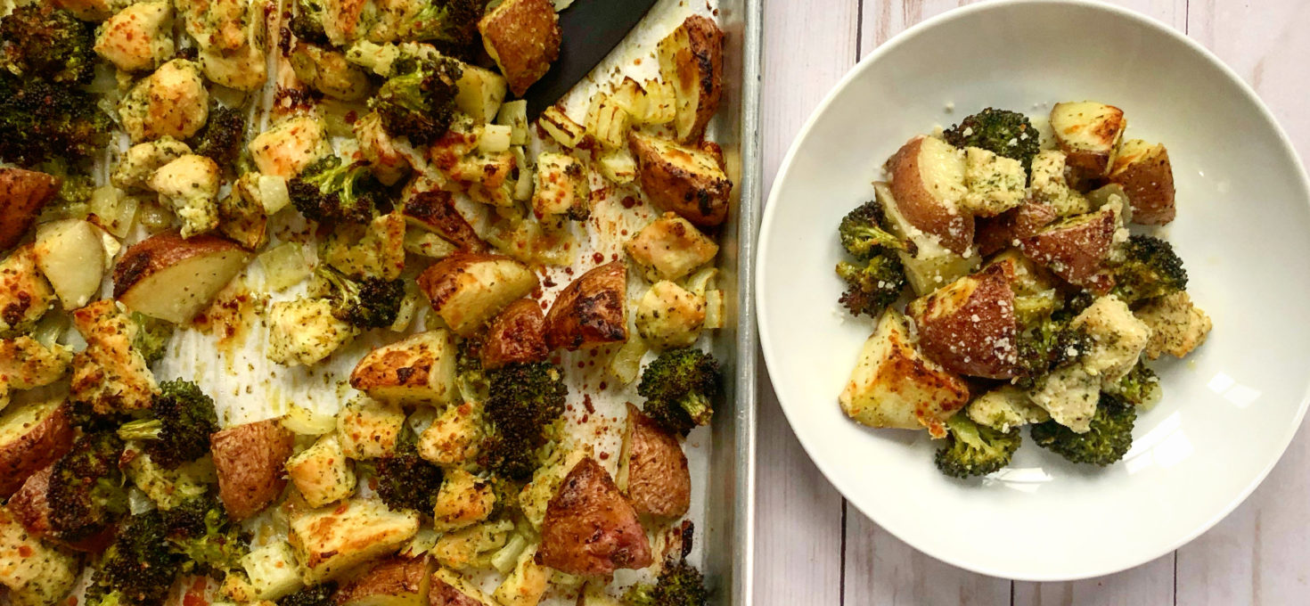 Pesto Chicken Sheet Pan Dinner