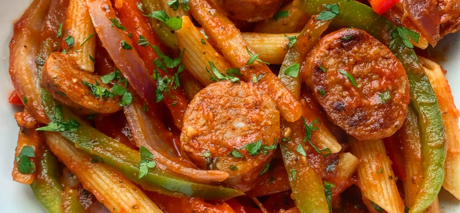Penne with Italian Sausage & Peppers
