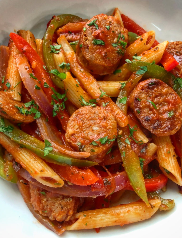Penne with Italian Sausage & Peppers
