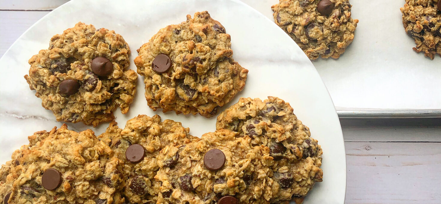 Nutty Oatmeal Banana Cookies