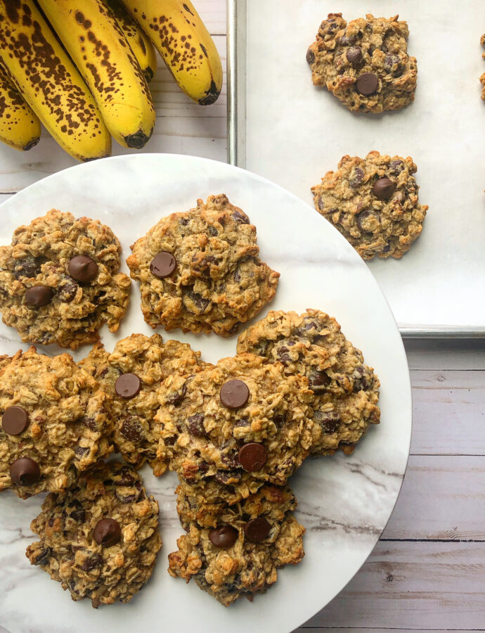 Nutty Oatmeal Banana Cookies