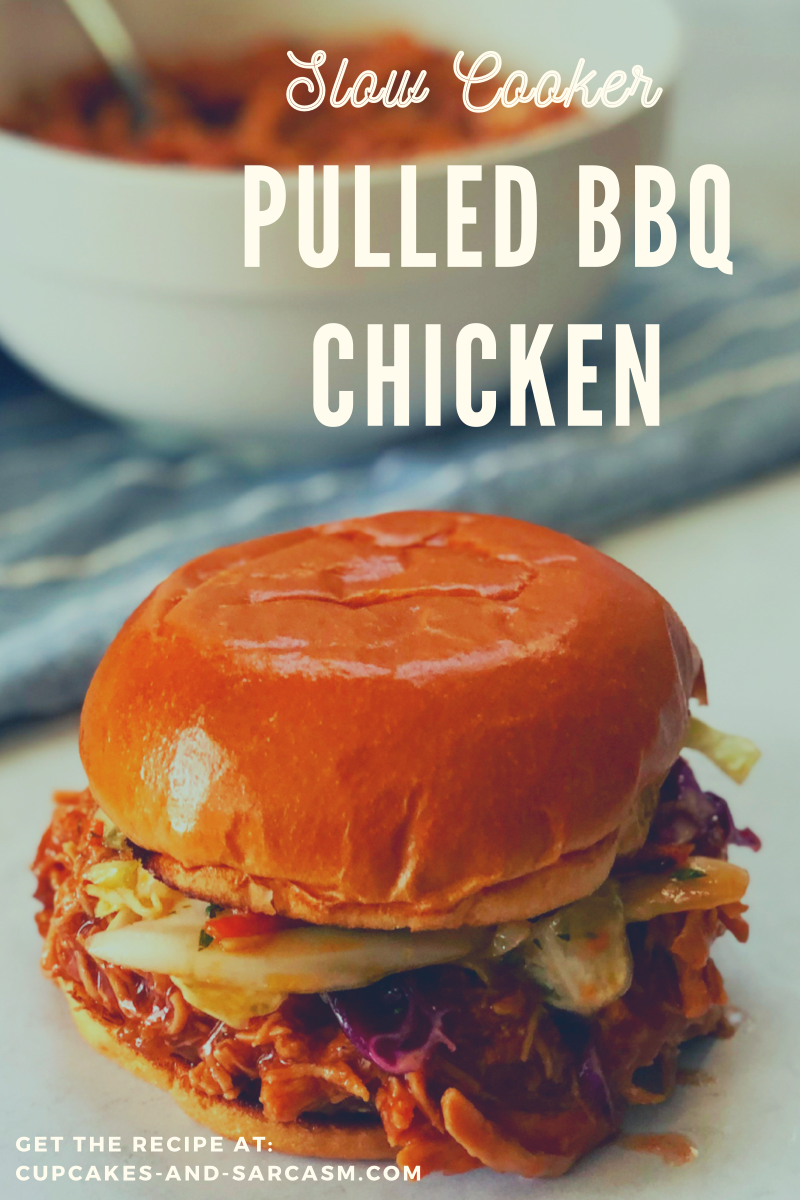 Slow Cooker Pulled BBQ Chicken - Cupcakes And Sarcasm