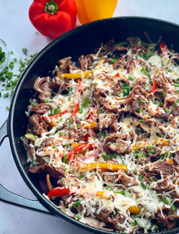Philly Cheesesteak Skillet