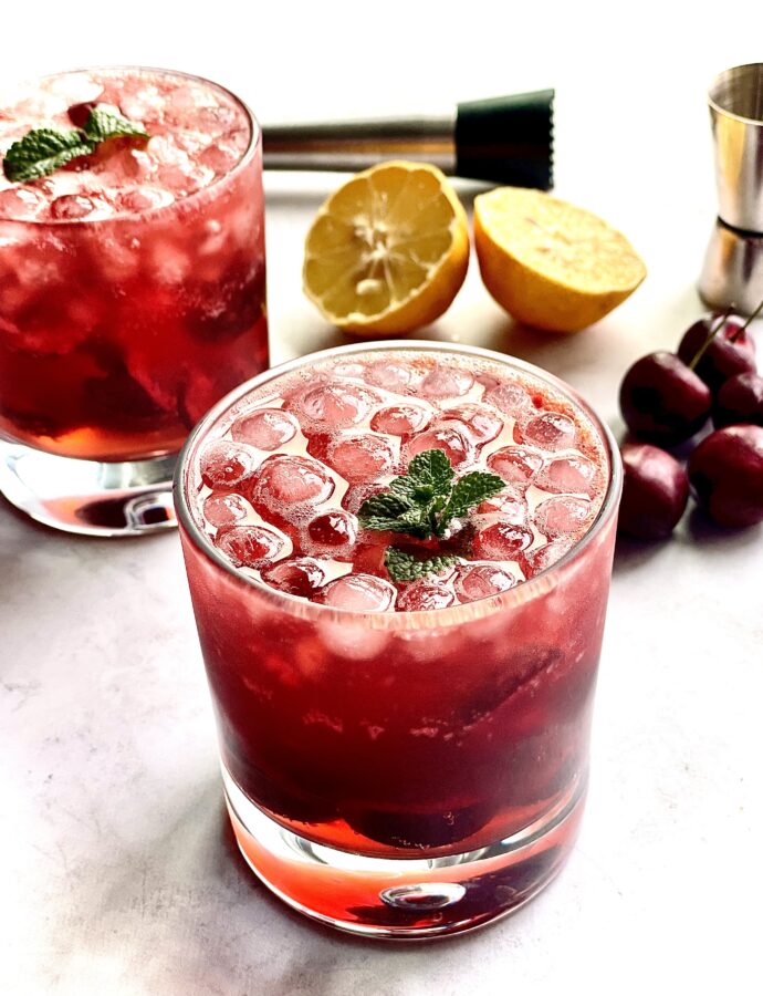 Vanilla Cherry Bourbon Smash